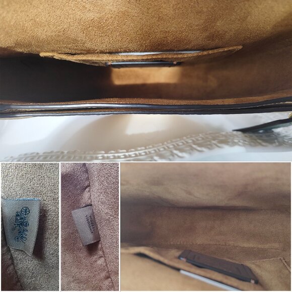 Coach Colorblock ELLEN Bag Small Leather Purse Pink Yellow Green Strap C2857 - Picture 9 of 16